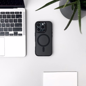 Madingas dėklas su magnetine funkcija iPhone 16e - juodas