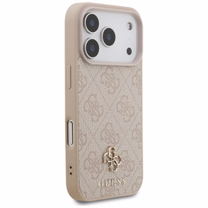 Guess 4G Small Classic Logo MagSafe dėklas iPhone 18 Pro / 17 Pro – rožinis