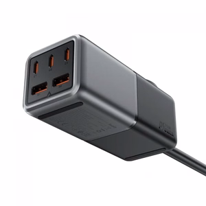 Įkroviklis Acefast Z2 GaN juodas 75W (3xPD / 2xQC3.0 / 1xAC)