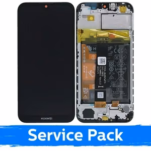 LCD Display Compatible With Huawei Y5 2019 Black With Frame (Service Pack)