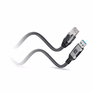 Techly ICOC U3A-RJ45-010 tinklo laidas Juodas, Sidabrinis 1 m Cat6 F/UTP (FTP)