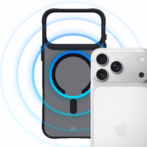 3mk Smoke Magnetinis dėklas telefonui iPhone 17 Pro - juodas pusiau skaidrus