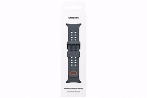 Juodas „Samsung SNL71MB Marine Band“ laikrodžio dirželis (S/M/L), skirtas „Galaxy Watch Ultra2“ ir „Galaxy Watch Ultra“