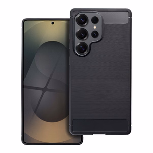 Anglies pluošto dėklas telefonui SAMSUNG S25 Ultra juodas