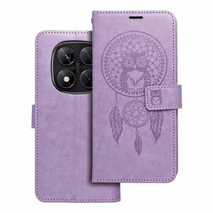 MEZZO Book чехол для Xiaomi Redmi Note 14 Pro 5G / 14 Pro Plus 5G ловец снов фиолетовый