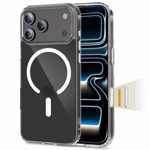 Tech-Protect Flexair Hybrid CC MagSafe dėklas iPhone 17 Pro Max skaidrus