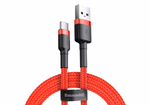 Baseus Cafule USB kabelis USB 2.0 0,5 m USB A USB C Raudona