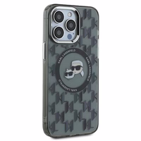 Karl Lagerfeld IML Monograma Karl & Choupette Galva Magnetinis Dėklas telefonui iPhone 15 Pro - juodas