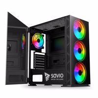 SAVIO PC Case Prime X1 ARGB Glass Juoda