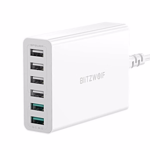 Įkroviklis Blitzwolf BW-S15, 6x USB, QC 3.0, 60 W (baltas)