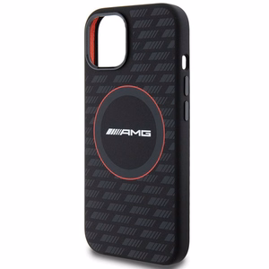 Mercedes AMG silikoninis Carbon Pattern MagSafe dėklas iPhone 13 / 14 / 15 juodas