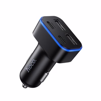 Įkroviklis automobilinis Hoco Z63 42W (2xUSB 2xUSB-C) juodas