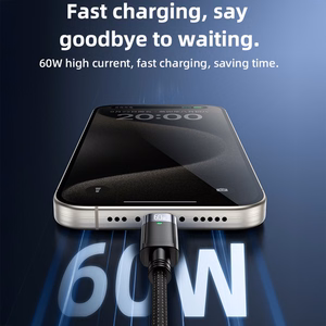 Yesido Kabelis CA160 pintas - Type C į Type C - PD 60W 1,2 metro juodas