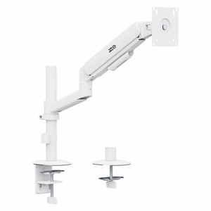 Ergo Office ER-691 W – dujinės spyruoklės monitoriaus laikiklis 17–32 col. ekranams, 1–10 kg, VESA iki 100×100, matinis baltas