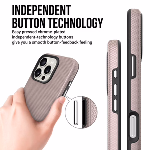 Dėklas Perfectionists Triangle Mag Case Apple iPhone 15 Pro rožinio aukso
