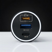 Blavec Automobilinis įkroviklis BS-06D-C Trip - USB + 2xType C - QC 3.0 18W PD 65W su Type C to Type C (CCBS06DCQ-U2CB) juodas