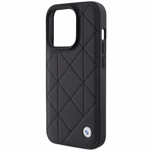 BMW odinis dygsniuotas dėklas telefonui iPhone 15 Pro Max - juodas