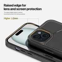 DUX DUCIS dėklas telefonui RAFI II MAG su stovu suderinamas su MagSafe IPHONE 15 Plus juodas