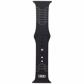 Dirželis Audi Geometric Pattern Silicone Watch Strap skirtas Apple Watch 44/45/46/49mm juodas