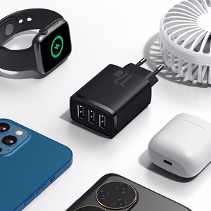 Baseus įkroviklis Compact 3 x USB juodas 17w