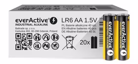EverActive šarminės baterijos LR6 AA Industrial Alkaline - dėžutė su 40 vienetų