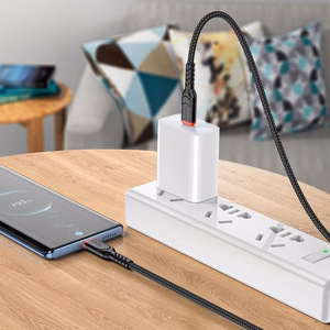 Kabelis USB C į USB C Hoco PD QC 3A 60W 1 m X59 juodas