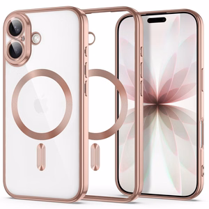 Tech-Protect MagFlex dėklas, skirtas iPhone 17, skaidrus rožinis