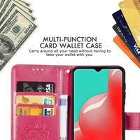 Dėklas Flower Book Samsung A165 A16 4G/A166 A16 5G rožinis-raudonas