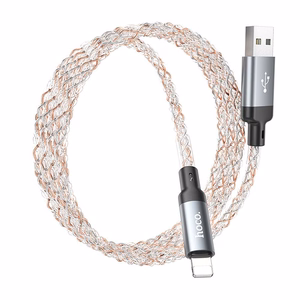 Kabelis USB A į Lightning Hoco 2,4A 1 m U112 pilkas
