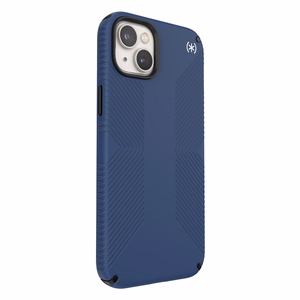 Speck Presidio2 Grip MagSafe case for iPhone 14 Plus, with non-slip grip, Coastal Blue / Black / White