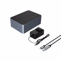 "Orico 6646C3-C" 4 diskų prijungimo stotelė su neprisijungusio klonavimo funkcija 2,5"/3,5" SATA HDD/SSD - pilka