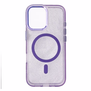 Wozinsky Blizgus dėklas su Magnetiniu Samsung Galaxy S25 - Violetinis su Blizgučiais