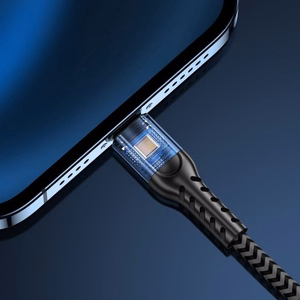 USB laidas Joyroom N10 pilkas Lightning (rinkinys 3 vnt.: 25cm / 120cm / 200cm)