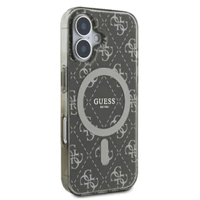 Guess IML 4G Fonas Magnetinis dėklas telefonui iPhone 16 Plus - rudas