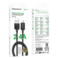 Borofone Kabelis BX120 Placer - USB į Micro USB - 2,4A 1 metras juodas