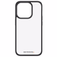 PanzerGlass ClearCase Dėklas telefonui iPhone 15 Pro – karinės klasės sertifikuotas, skaidrus ir juodas