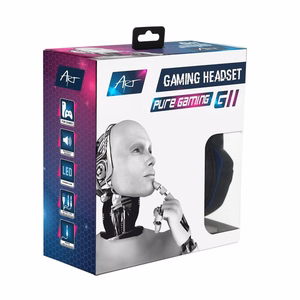 Проводные игровые наушники ART Jack 3,5 mm / USB A с микрофоном G11 чёрные