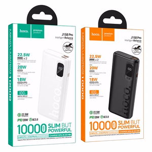 Išorinė baterija Hoco 10000 mAh QC PD 2A 22,5W J158 Pro juoda