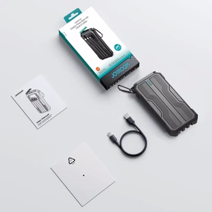 Išorinė baterija Joyroom JR-L016 juodas 10000mAh (PD / QC3.0) + integruotas 3in1 laidas