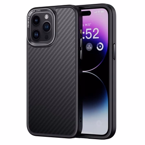 Comma dėklas Kevlar Mag iPhone 15 Pro Max juodas