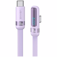 Laidas USAMS US-SJ653 PD 100W USB-C/USB-C 1.2m violetinis