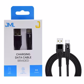 JML CD-110 USB C 2A 1m Juodas USB laidas