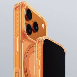 AmazingThing Titan Pro Spin dėklas iPhone 17 Pro Max, suderinamas su MagSafe – oranžinis