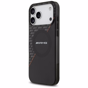 Mercedes AMG IML Double Layer Rhombs dėklas, skirtas iPhone 18 Pro Max / 17 Pro Max, suderinamas su MagSafe – juodas ir raudonas