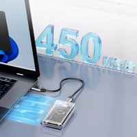 "Orico TC10-MS" MSATA USB-C 3.2 5 Gb/s disko kasetė - skaidri