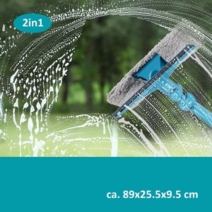Alpina 2-in-1 window washer and squeegee with telescopic handle, up to 89 cm