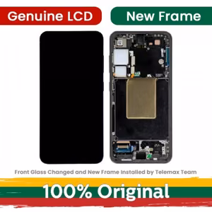 LCD ekranas suderinamas su Samsung S921 S24 su rėmeliu / Marble Grey / (atnaujintas: Telemax)