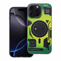 Dėklas telefonui FORCELL F-PROTECT su dviejų sluoksnių 4D technologija, militarinio kritimo testo suderinamas su MagSafe skirtas IPHONE 16 PRO MAX žalias