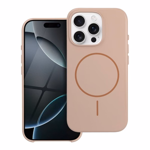 Blizgus magnetinis dėklas suderinamas su MagSafe, skirtas IPHONE 17 PRO, dykumos auksinės spalvos