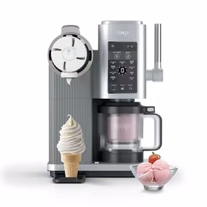 Ninja CREAMi Soft Serve – soft-serve ice-cream maker, 0.47 L, 800 W, grey/silver